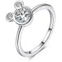 Womens Mickey Shape Rings Sterling Silver Plated Cubic Zirconia Mouse Ring For Women Girl Party Jewelry (7)