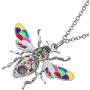DUOWEI Enamel Bumblebee Honey Bee Necklace Charms Insects Pendant Jewelry Gifts for Women Teen Girls Kids