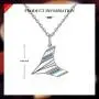 Lovgifset Paper Airplane Necklace Harry Necklaces Styles Singer S925 Sterling Silver for Women Men Blue White Gold Plated