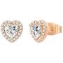 PAVOI 14K Gold Plated Sterling Silver Post Brilliant Round Faux Diamond Halo Earrings - Premium Cubic Zirconia in Rose Gold, White Gold and Yellow Gold