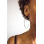 Large 14k Yellow Gold Continuous Endless Hoop Earrings, 1.2mm Tube