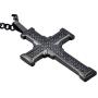 Blackjack Jewelry Mens Stainless Steel Large Hip Hop CZ Cross Pendant with 24'' Curb Chain