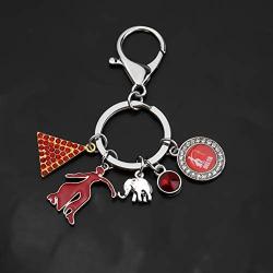 UJIMS DST Sorority Paraphernalia Jewelry Funny Sisterhood Keychain Sorors Make The Best Of Friend Gift for Her Greek Inspired Sorority Gift