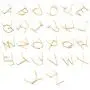 ETHOON Sideways Initial Necklace Gold Filled Stainless Steel Alphabet Personalized Necklace Name Jewelry A-Z Chain 17''+2''