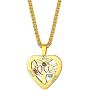 U7 Mother Necklace Personalized Engrave Name Jewelry|2/3/4/5/6/7 Children Friend Family Names Necklace with Birthstone for Women Girls,Pendant for Mom Grandma,Wife