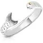Unique Royal Jewelry. Solid 925 Sterling Silver and 14k Gold Plated Cod Fish Cuff Bracelet Unique Royal Jewelry. Solid 925 Sterling Silver and 14k Gold Plated Cod Fish Cuff Bracelet