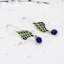 EVER FAITH Womens 925 Sterling Silver Enamel Lapis Lazuli Angel Wing Daily Hook Drop Earrings EVER FAITH Womens 925 Sterling Silver Enamel Lapis Lazuli Angel Wing Daily Hook Drop Earrings