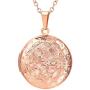U7 Women Girls Photo Locket Pendant Heart/Round Shaped Fashion Jewelry 18K Gold Plated Necklace, with Custom Image or Text Engrave Service