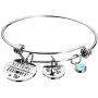 omodofo Friends Birthstone Bracelet Not Sister By Blood But Sister By Heart Friendship Charm Cuff Sister Jewelry Galentines Gift