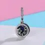 Vintage Night Sky Charm Blue Enamel Dangle Charms for Charms Bracelet Necklaces Christmas Gifts Vintage Night Sky Charm Blue Enamel Dangle Charms for Charms Bracelet Necklaces Christmas Gifts
