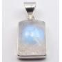 SilverStarJewel Blue Rainbow Moonstone Pendant 1'' 3.0 Grams 925 Fine Silver Latest Style