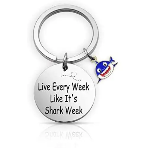 Shark Keychain Shark Girl Jewelry Gift Live Every Week Like Its Shark Week Shark Gifts Inspirational Keychain Motivation Gifts for Friends Shark Colleague Gifts(live like shark KR) Shark Keychain Shark Girl Jewelry Gift Live Every Week Like Its Shark Week Shark Gifts Inspirational Keychain Motivation Gifts for Friends Shark Colleague Gifts(live like shark KR)