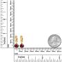 Piara Genuine Red Garnet Drop Earrings, Handmade 18K Gold Plated Dangle Earrings, Earrings Hoops Jewelry For Women, January Birthstone