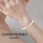 N+NITROLUBE Womens Magnetic Therapy Bracelet Titanium Fashion Magnetic Jewelry Energy Bracelets for Women Gift (Silver&Gold, 7.28)