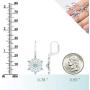 Belinda Jewelz Sterling Silver Gem Snowflake Earrings and Pendant Necklace Set