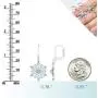 Belinda Jewelz Sterling Silver Gem Snowflake Earrings and Pendant Necklace Set