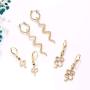 GLBCC Snake Earrings for Women,18 K Gold Plated Snake Dangle Earrings Punk Chunky Serpent Charm Pendant Necklace Dainty Rhinestone Huggie Hoop Earrings Necklaces Jewelry Set for Women Men