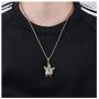 KOSMOLING Ice Out Patrick Star Pendant Micro Pave Bling CZ Stone Necklace for Mens Women Hip Hop Jewelry Gift