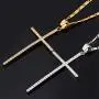 U7 Women Simple Classic 18K Gold Plated CZ Cross Pendant Necklace U7 Women Simple Classic 18K Gold Plated CZ Cross Pendant Necklace