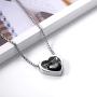 Urn Necklace for Baby Boy Ashes Baby Feet Ash Pendants Cremation Jewelry I Love You to The Moon and Sun Back