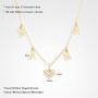 Dainty Letter Choker Butterfly Pendant Necklace 18k Gold Shaker Choker for Women Mama CZ Heart Pendant Chain Necklace 16