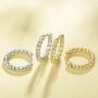 FANCIME Gold Plated Sterling Silver Twisted Cable Endless Hoop Earrings Fine Jewelry For Women, 18mm/ 0.7''