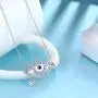 Protective Evil Eye Jewelry Gift 925 Sterling Silver Blule Evil Eye Ring/Earrings/Bracelet/Necklace/Magen David with Evil Eye Necklace New Year Valentine Gift for Women Girls