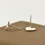 Paialco Broken Heart Stud Earrings 925 Sterling Silver Post Back Ear Studs