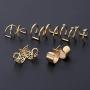 ZS 5 Pairs Ear Cuff Rose Gold Cuff Ring, Ear Clips Non Piercing Stainless Steel Cartilage Earring, 5 Various Styles Cuff Earrings for Women