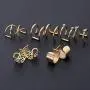 ZS 5 Pairs Ear Cuff Rose Gold Cuff Ring, Ear Clips Non Piercing Stainless Steel Cartilage Earring, 5 Various Styles Cuff Earrings for Women