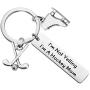 BAUNA Hockey Mom Keychain Field Hockey Jewelry with Hockey Stick Ice Skate Charm I’m Not Yelling I’m A Hockey Mom Funny Ice Coaches Gifts