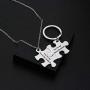 Zuo Bao Funny Couple Gifts Puzzle Necklace Keychain Youre My Favorite Asshole/Bitch Valentines Day Gift for Her