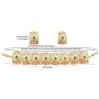Touchstone Indian Bollywood Gorgeous Intricate Workmanship Mughal White Colorful Rhinestone Crystal Wedding Designer Jewelry Choker Necklace Set in Gold and Silver Tone for Women.