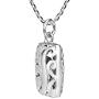 3D Filigree Swirls Square .925 Sterling Silver Pendant Necklace
