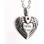 ATOP Cylinder Miss You Cremation Jewelry Keepsake Memorial Urn Necklace Ash Holder,Carved Locket Stainless Steel Keepsake Waterproof Memorial Pendant for Love,with Tool