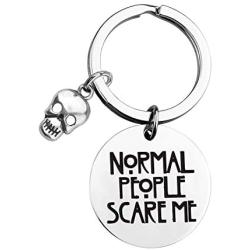 BLEOUK American Horror Story Inspired Gift Normal People Scare Me TV Show Lover Keychain