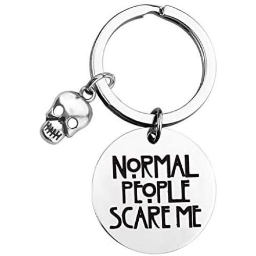 BLEOUK American Horror Story Inspired Gift Normal People Scare Me TV Show Lover Keychain