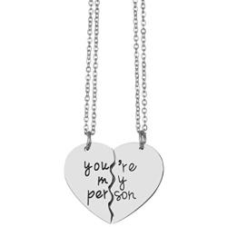 JJTZX You Are My Person Greys Anatomy Inspired Charm Expandable Stainless Steel Wire Bangle Bracelet Puzzle Piece Keychains Best Friends Gift