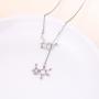 DAOSHANG S925 Sterling Silver Molecule Serotonin and Caffeine Molecule Necklace Chemistry Jewelry for Science Lover and Coffee Lover