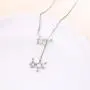 DAOSHANG S925 Sterling Silver Molecule Serotonin and Caffeine Molecule Necklace Chemistry Jewelry for Science Lover and Coffee Lover