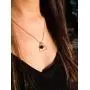 Lava Stone Oil Diffuser Necklace - with Stainless Steel Chain, 17.7'' + 2'' Extender