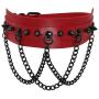 JJDreams Goth Vintage Rivet Choker Chain Punk Faux Leather Adjustable Necklace Collar for Women Men