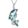 TOUPOP Dolphin Gifts 925 Sterling Silver Dolphin Pendant Necklace with Blue Crystal Dolphin Jewelry Gifts for Mom Women Teen Girls Birthday Mothers Day TOUPOP Dolphin Gifts 925 Sterling Silver Dolphin Pendant Necklace with Blue Crystal Dolphin Jewelry Gifts for Mom Women Teen Girls Birthday Mothers Day