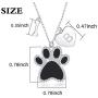 MUATOGIML 925 Sterling Silver Puppy Pet Cat Dog Paw Print Necklace Personalized 26 Letter Alphabet A to Z Initial Cute Animal Pendant Necklaces Jewelry Pet Memorial Gifts for Women