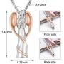 XIUDA Angel Lady Cremation Urn Necklace for Ashes Guardian Angel Ashes Jewelry Memorial Keepsake Pendant “You are My Angel”
