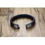 VNOX Blue Braided Leather Medical Symbol Caduceus with Magnetic Clasp Cuff Wristband Bracelet,7.4/8.0/9.0'' VNOX Blue Braided Leather Medical Symbol Caduceus with Magnetic Clasp Cuff Wristband Bracelet,7.4/8.0/9.0''