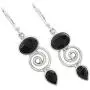 NOVICA Onyx .925 Sterling Silver Dangle Earrings Romantic Journey NOVICA Onyx .925 Sterling Silver Dangle Earrings Romantic Journey