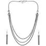 Efulgenz Boho Vintage Antique Ethnic Gypsy Indian Oxidized Silver Multilayer Strand Choker Statement Necklace Earrings Jewelry Set Efulgenz Boho Vintage Antique Ethnic Gypsy Indian Oxidized Silver Multilayer Strand Choker Statement Necklace Earrings Jewelry Set