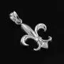 Religious Jewelry by FDJ Sterling Silver Fleur-de-Lis Charm Pendant Necklace Religious Jewelry by FDJ Sterling Silver Fleur-de-Lis Charm Pendant Necklace