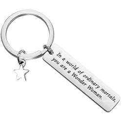 MAOFAED Girl Power Diana Prince Gift Girlfriend Gift Wife Gift Inspirational Gift Movie Lover Gift Movie Inspired Keychain Gift For Fans
